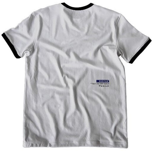 BERFOE T-Shirt : Ringer Tee White Black