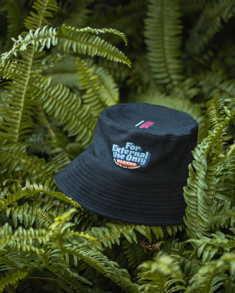 PARODY PARLOUR Bucket Hat: "FOR EXTERNAL USE ONLY"