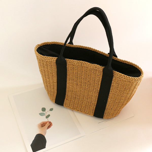 Taylin Summer Straw Bag (Brown)