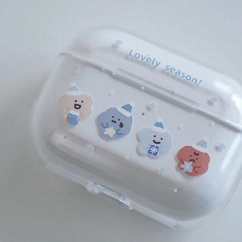 Square Studio: Air Pods Case - Blue Christmas