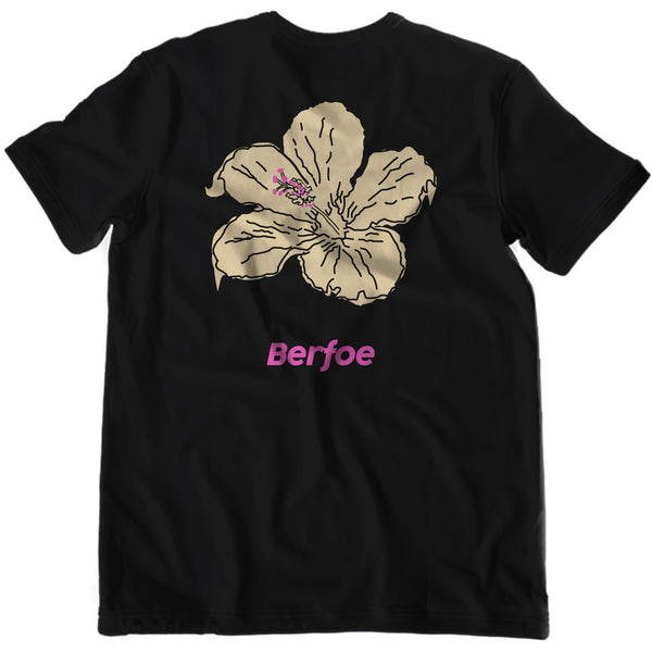 BERFOE T-Shirt : Hibiscus (BLACK)