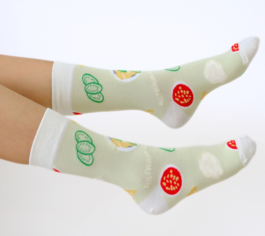 Typical Us Sock:  MALAYSIAN FOOD SOCKS 04