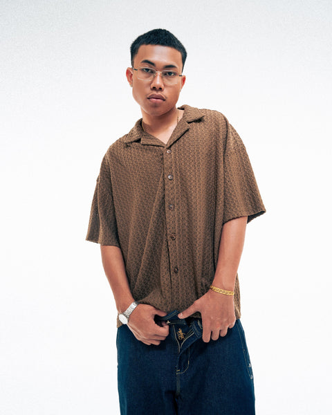 HdPc: Windowpane Cayo Shirt (Brown)