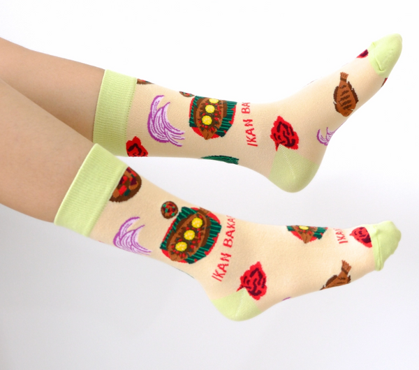 Typical Us Sock:  MALAYSIAN FOOD SOCKS 04