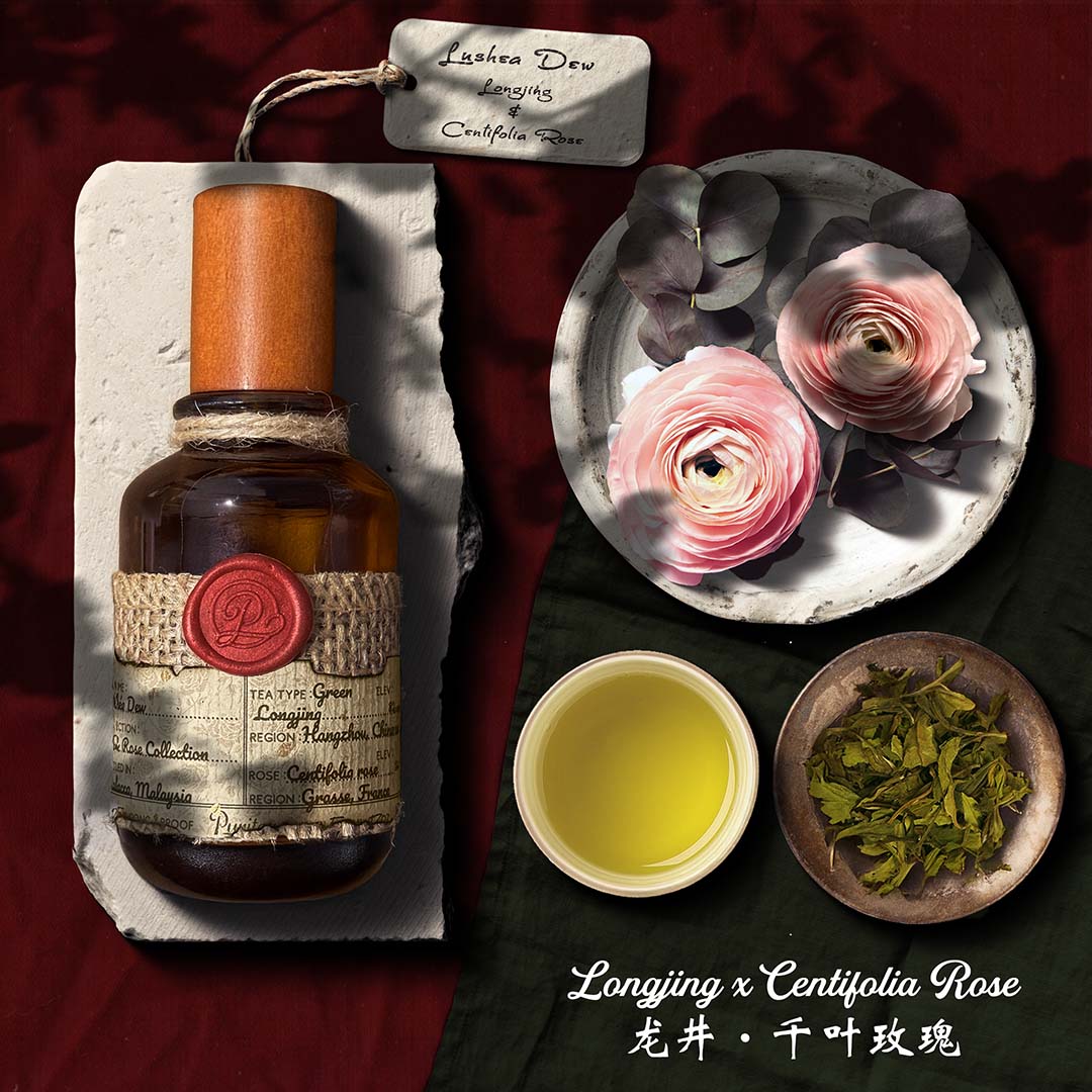 Senteur Lab Tea x Rose Perfume: No. 7 Lushea Dew (Green Tea & Centifolia Rose) 50 ml