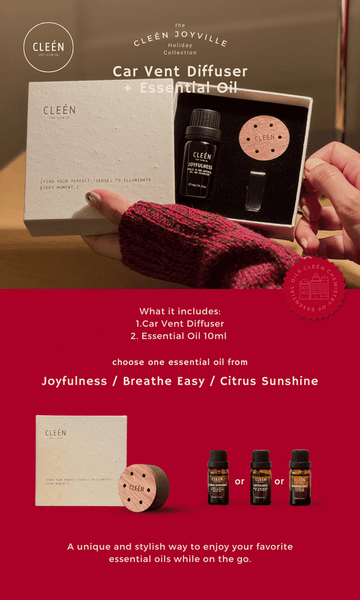 Set Hadiah CLEEN: Peresap Vent Kereta dengan Ikatan Minyak Pati
