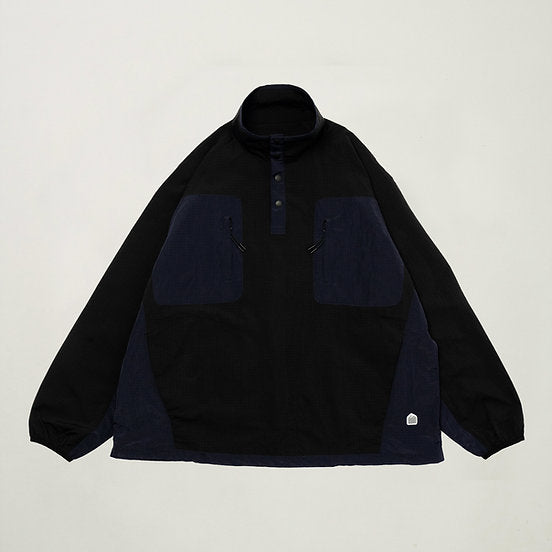 GOODTIMES WEAR: Half Snap Pullover Jacket (Midnight)
