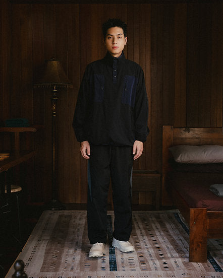 GOODTIMES WEAR: Half Snap Pullover Jacket (Midnight)