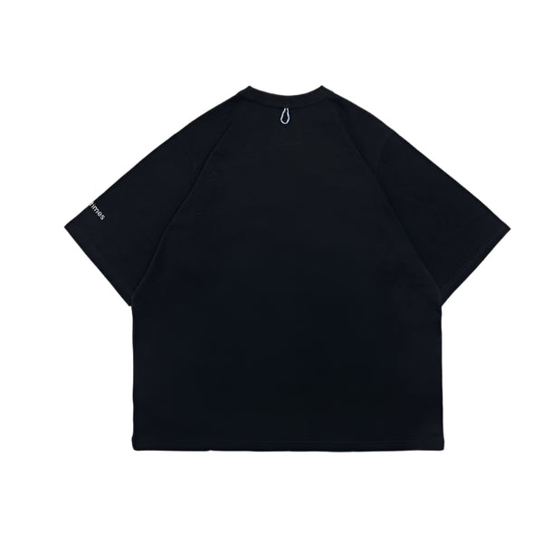 Black t-shirt on a white background