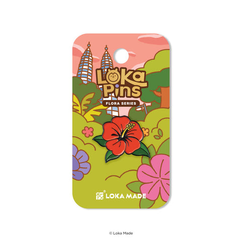 Loka Pins Flora Series packaging with colorful design on a white background