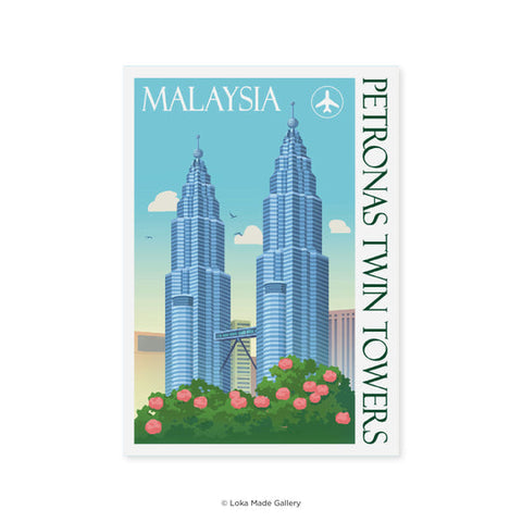 LOKA MADE Postcard: Petronas Twin Towers