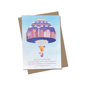 EJ MEMENTO Greeting Cards: Floating Into Birthday Bliss