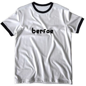BERFOE T-Shirt : Ringer Tee White Black