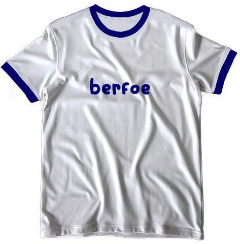 BERFOE T-Shirt : Ringer Tee White Blue
