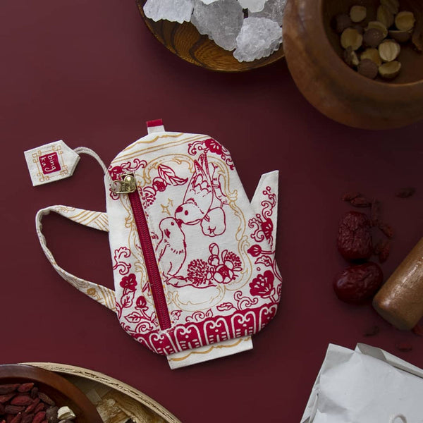 Bingka Tea Pot Card Pouch: Chinoiserie Tea Set