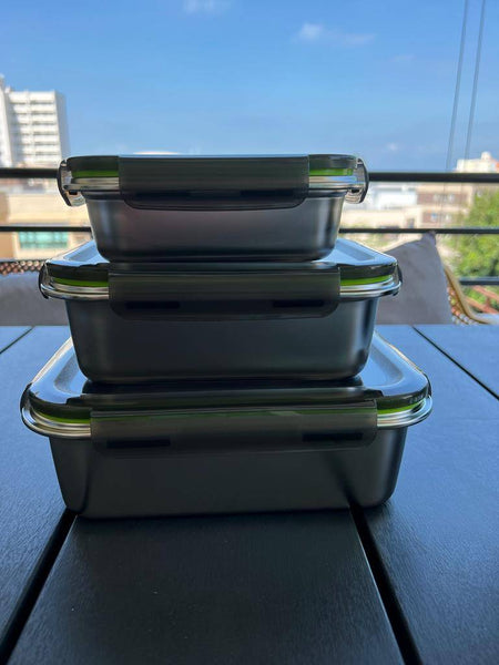 LEXNGO: Microwavable Stainless Steel Food Containers( 600 ml - SUS316L Stainless Steel)