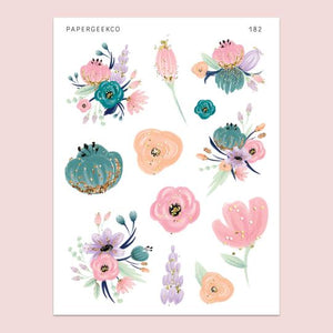 PAPERGEEK Madeleine Floral Stickers 182