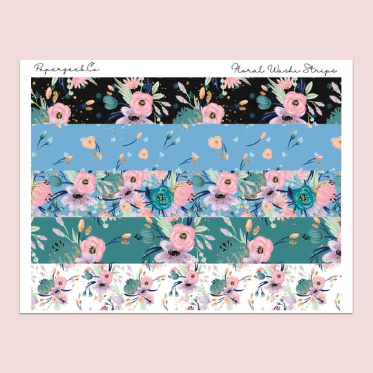 PAPERGEEK Floral Washi Strips Stickers