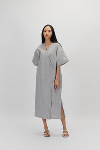 THE WES STUDIO Asa  Kimono Outer/Dress: Dust Blue Stripe