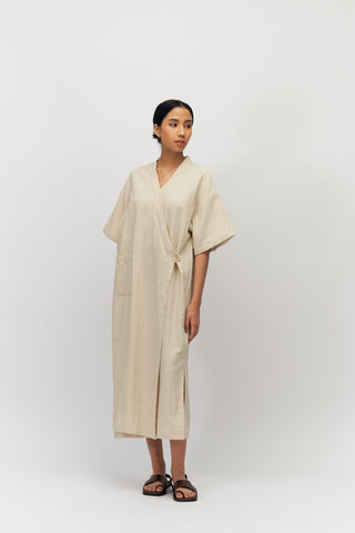THE WES STUDIO Asa Kimono Outer/Dress: Beige
