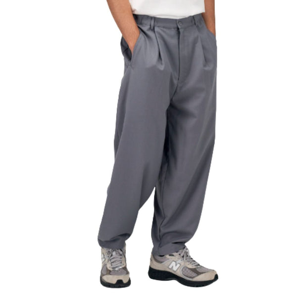 THE WES STUDIO Classic Gender Neutral Tapered Trousers (Slate Grey)