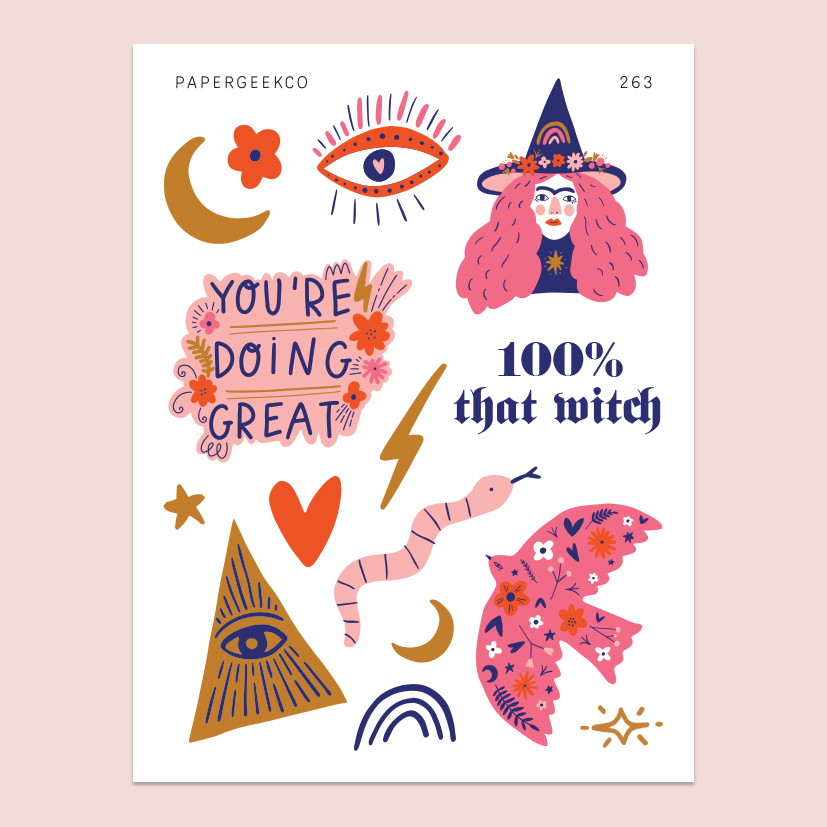 PAPERGEEK Magic Witch Stickers 263