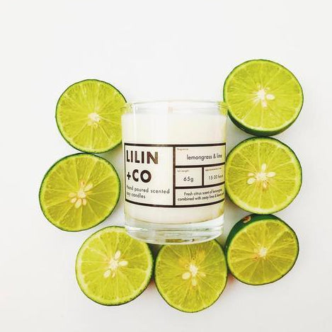 LILIN+CO Scented Candle: Lemongrass & Lime