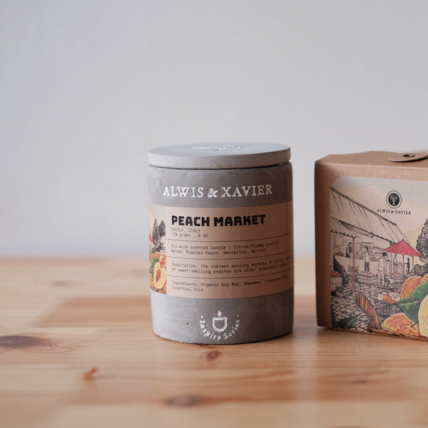 ALWIS & XAVIER Candle: Peach Market