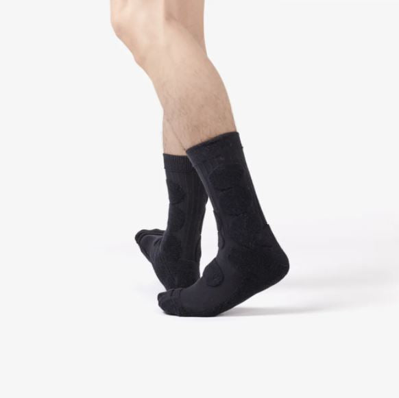 GOODPAIR SOCKS X OOOO | Charcoal Socks: Patterned Socks