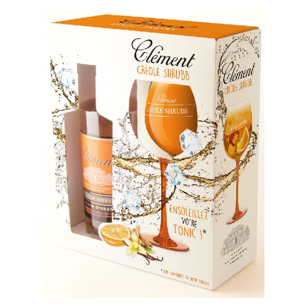 Clément Créole Shrubb Orange Liqueur 40% with 1 glassware 700ml