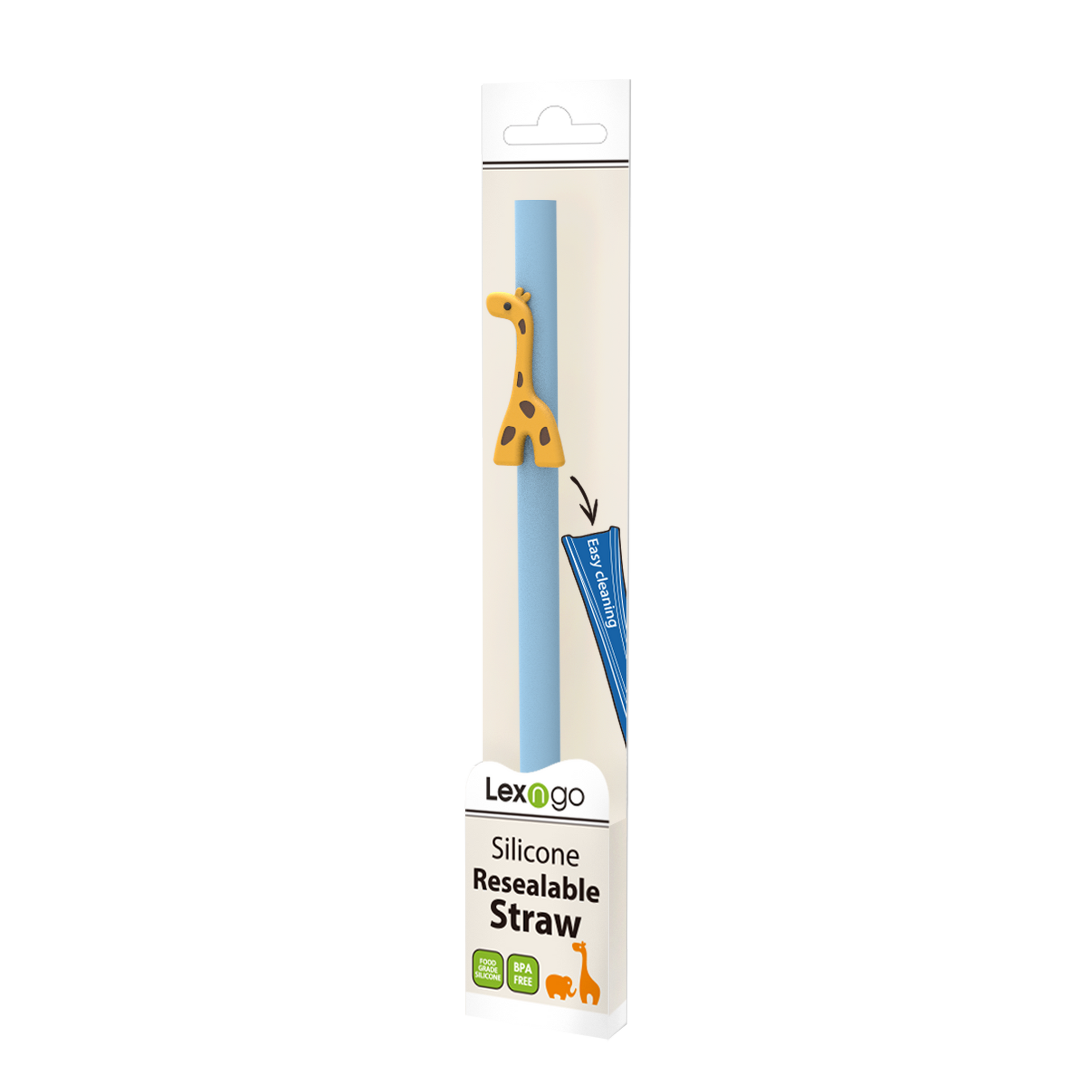 LEXNGO: Resealable Animal Straws (22cml)