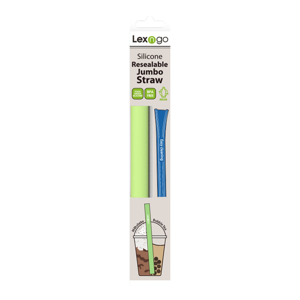 LEXNGO: Resealable Jumbo Straws - Pack Of 2 (Jumbo)