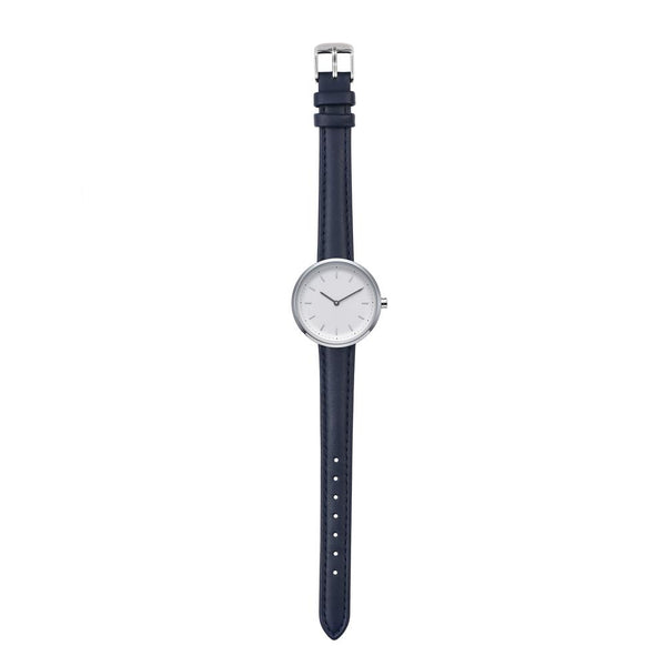 PLAIN SUPPLIES Watch: Conc 33 Navy Leather