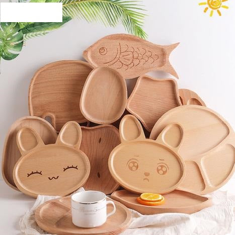 Weiki Children Wooden Food Plate
