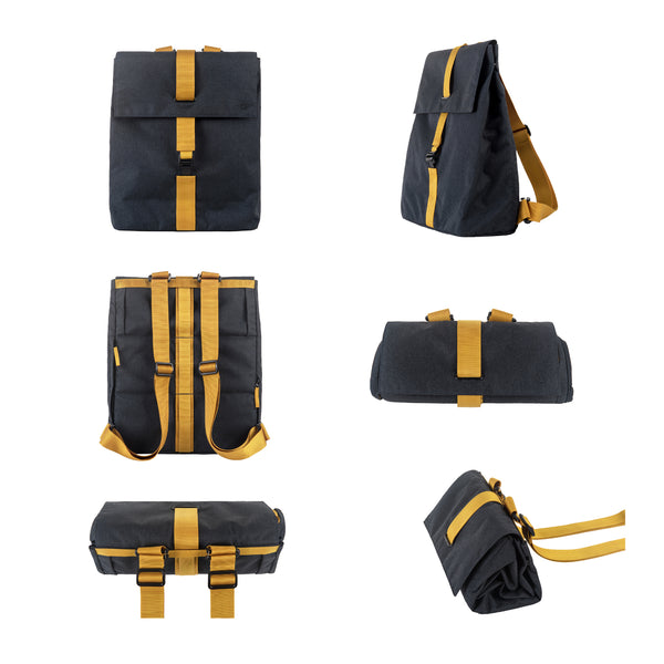 KIWEE Square Backpack: Fasten and Go series Carbon (Large)