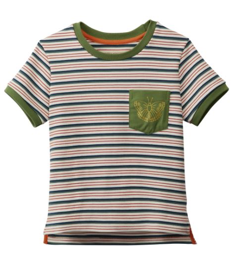 MANO PLUS | Pagoda Kingdom | Green Stripe T-Shirt