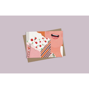 EJ MEMENTO Greeting Cards: Cake Lover