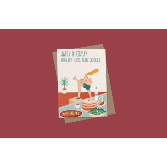 EJ MEMENTO Greeting Cards: Burn Off Those Party Calories