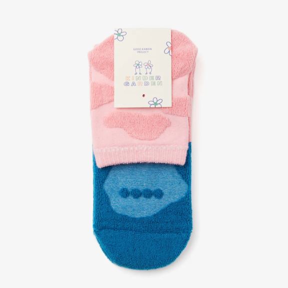 GOODPAIR SOCKS X KINDERGARDEN | Clooud Coral Socks: Colorful Patterned Socks
