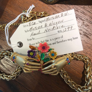 IMMORTAL BELOVED Butler & Wilson Hand Necklace