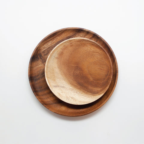 LEAH Acacia Round Plate 