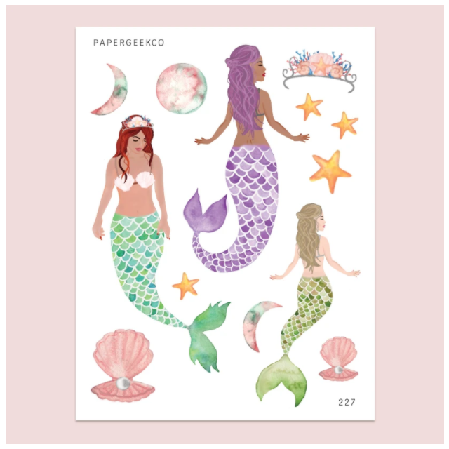 PAPERGEEK Mermaid Stickers 227