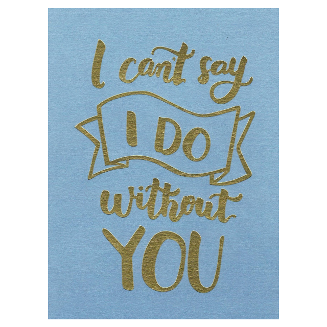 PAPERGEEK Greeting Cards: I Can't Say I do Without You