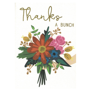 PAPERGEEK Greeting Cards: Thanks A Bunch | White