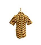 NALA DESIGNS Mens Shirt: Porcelain Moon Yellow (Cotton Slub)