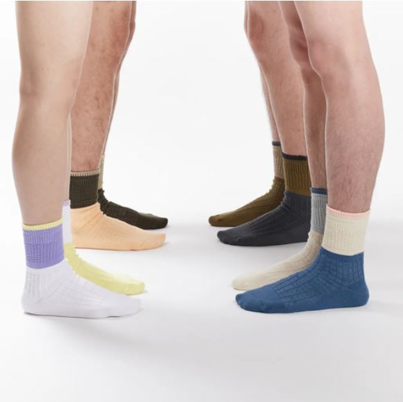 GOODPAIR SOCKS X ONO | Off White Socks: Odd Colour Patterned Socks