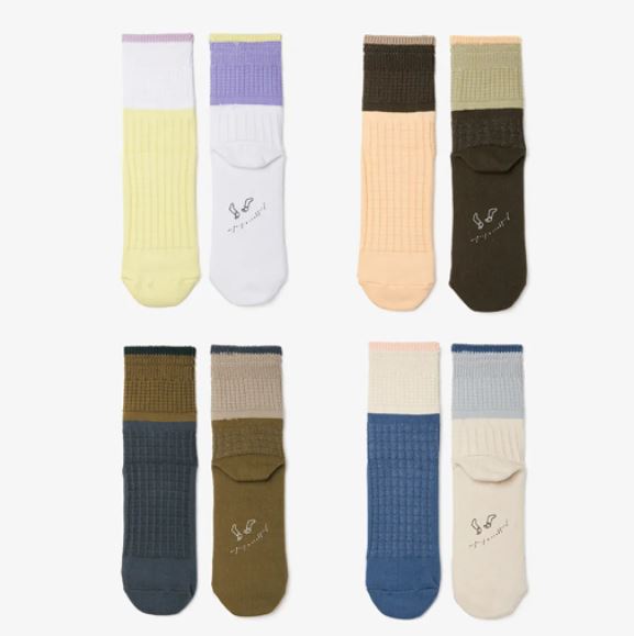 GOODPAIR SOCKS X ONO | Off White Socks: Odd Colour Patterned Socks