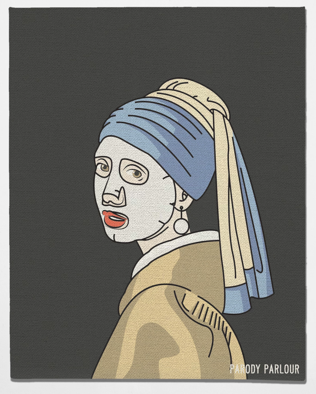 PARODY PARLOUR Framed Art: Girl With A Facial Mask