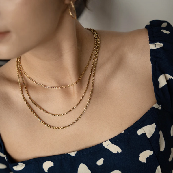 GUNG JEWELLERY Necklace: Zep Thin Gold