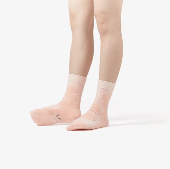 GOODPAIR SOCKS X OOOO | Tropical Peach Socks: Patterned Socks